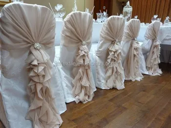 Curly Willow Chair Cover Sash Ruffled 