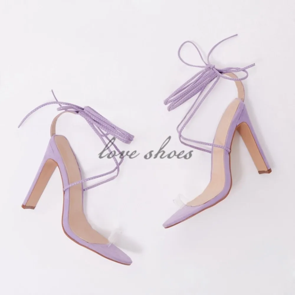 lavender heels lace up