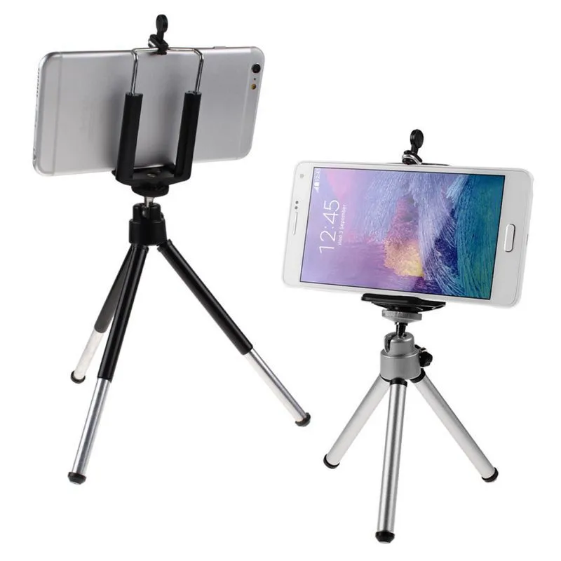 Portable Mini Cell Phone Camera Stand Clip Holder Mount Tripod For iPhone For Samsung For HTC