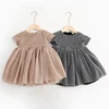 Girls Summer Dresses Solid Color Baby Girl Clothes Princess Costumes Birthday Toddler Party Dress Infant Girls Tutu Dress