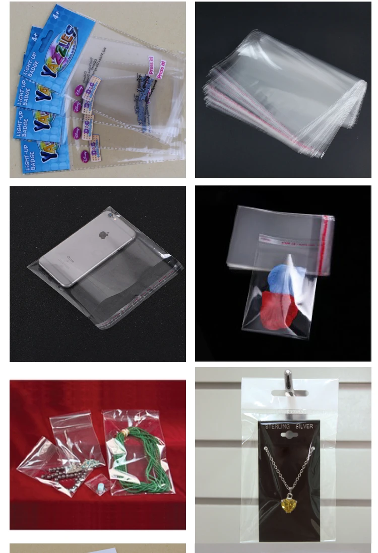 High quality Transparent Mobile Clear Polybag Opp Plastic Self Adhesive OPP Bags