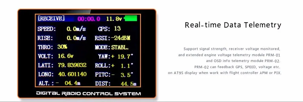 Radiolink AT9S Transmitter 2.4Ghz 10CH Remote Control System AT9