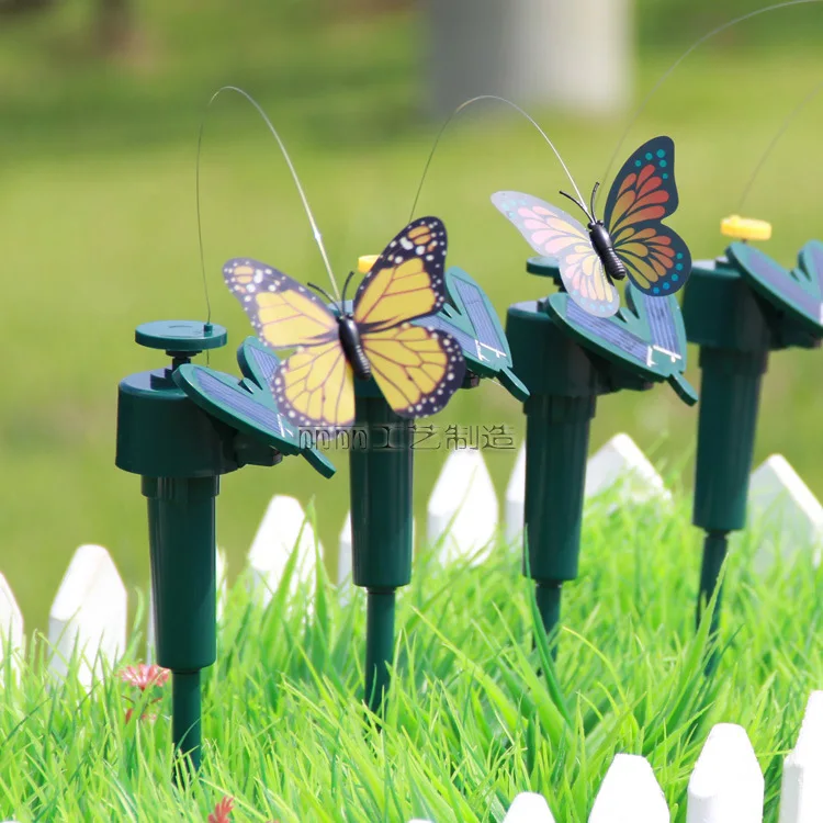 

A67 Artificial Garden Decoration Simulation Stakes Yard Plant Lawn Decor Garden solar energy butterfly Decor