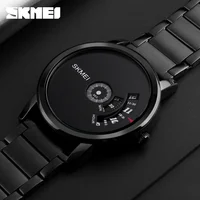 

Hot selling jam tangan skmei 1260 simple style stainless steel watch 2 time zone men watch with japan quartz movement