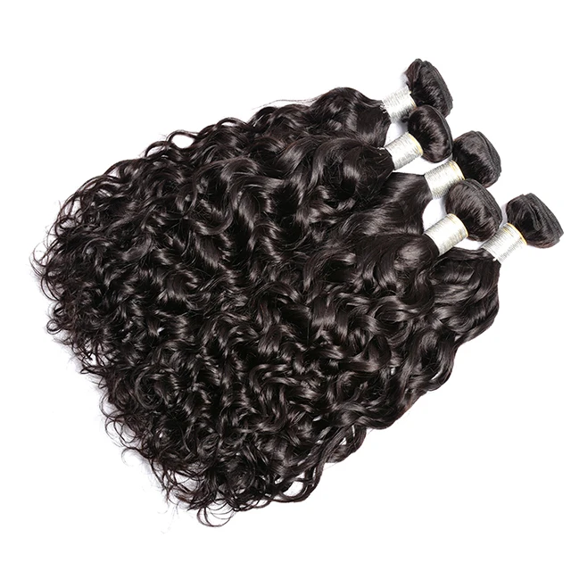 

Water Wave Remy Cuticle Aligned 100% Human Hair Bundle Brazilian Wholesale Cheap