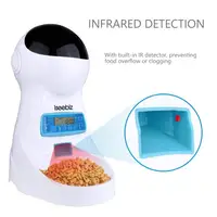 

3L voice recording pets food bowl cat food dispenser LCD screen dispensers 4 times pet feeder automatic