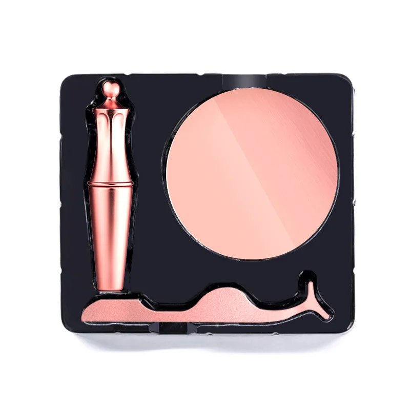 

Magnetic Liquid Eyeliner Waterproof Smooth Eye Liner Rose Gold Bottle Makeup Cosmetic Easy To Wear Quick Dry Liquid Eyeliner, Black
