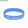 50PCS/Lot Mix Design Silicone Wristband Slogan Bracelet Children are Awesome Creative Kind Our Future Smart Unique