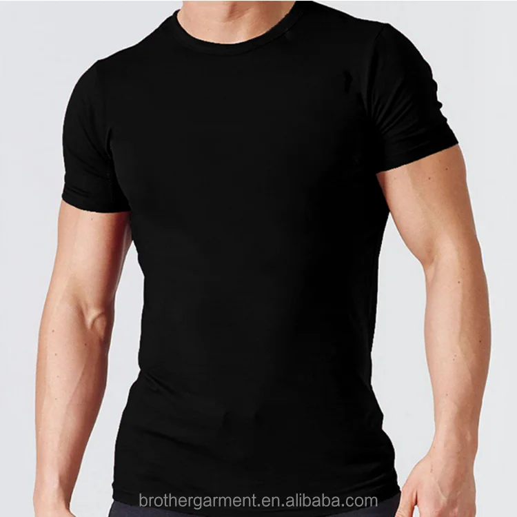 60% Cotton 40% Polyester Fabric Blend Sport Clothing Custom Mens Gym Muscle Fitness Seamless T-shirt