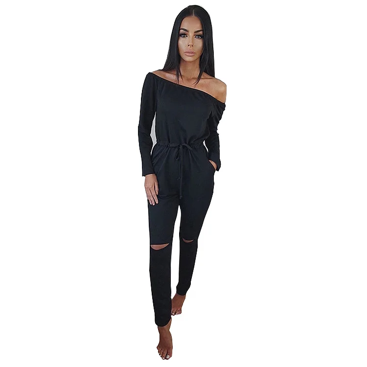 

Fashion Sexy bodycon Long Pant jumpsuit women 2018, Green;black;red;pink;gray