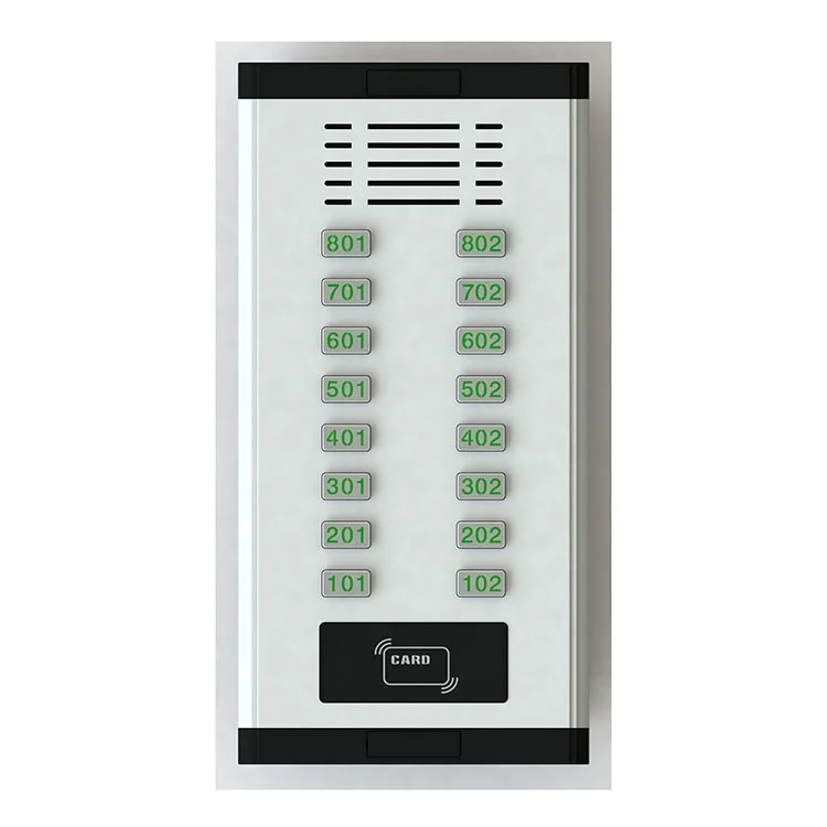
Easy install audio intercom system for 16 multi apartment building audio doorbell 