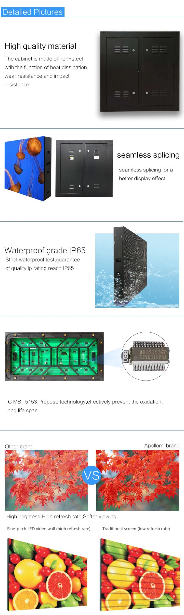 P P Mm Outdoor Rental Led Display Hd Smd Led Modules