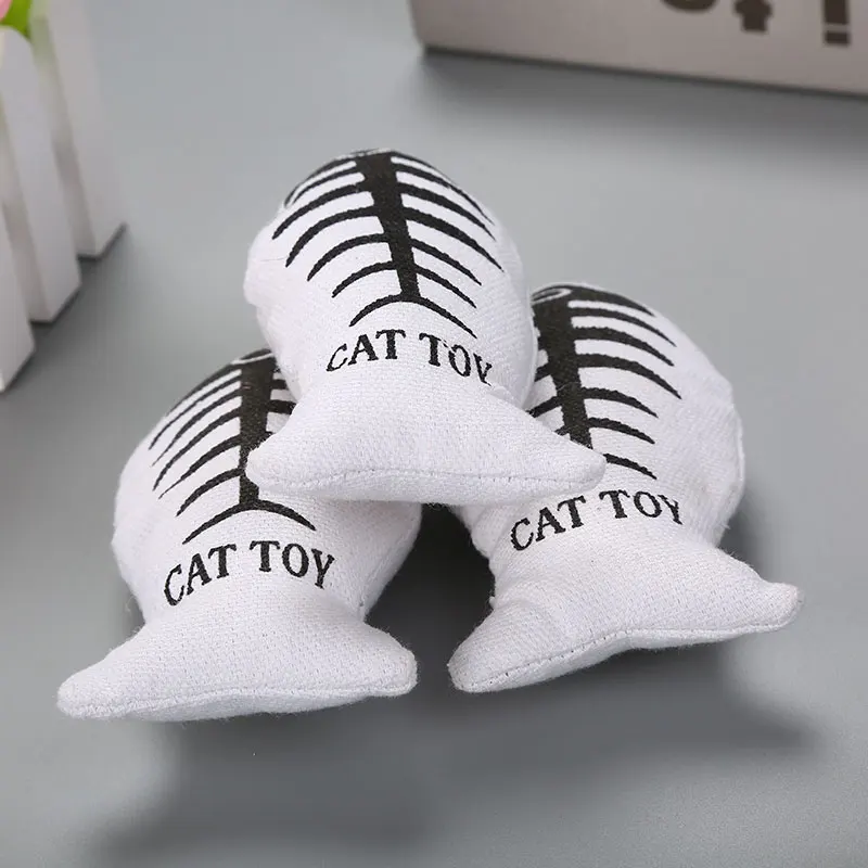 plush fish cat toy