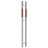 120 inch long size pull handle 304 stainless steel material and central Rose wood bar with three side pins installation