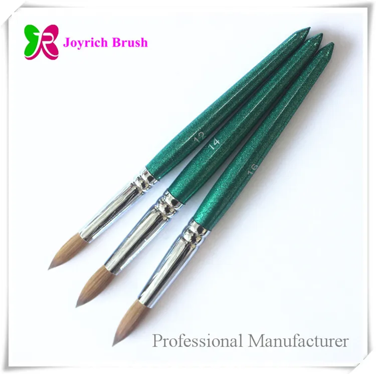 
Pure kolinsky hair acrylic nail art wholesale acetone resistant handle nail brush 