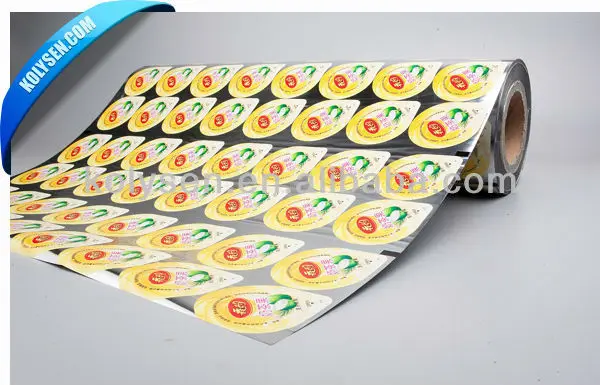 food grade PP cup heat sealing foil lid film for yogurt cup