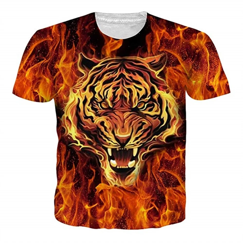 Animal Tiger Printed Tee Top Hot Selling Men 3d  T Shirt for Men