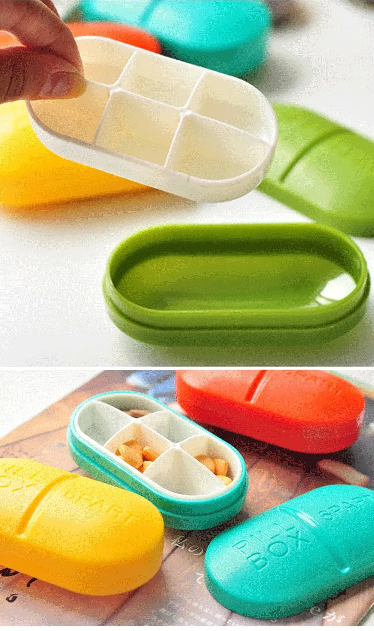 Capsule Tablet Novelty Shape Plastic Mini Pocket Pill Storage Box
