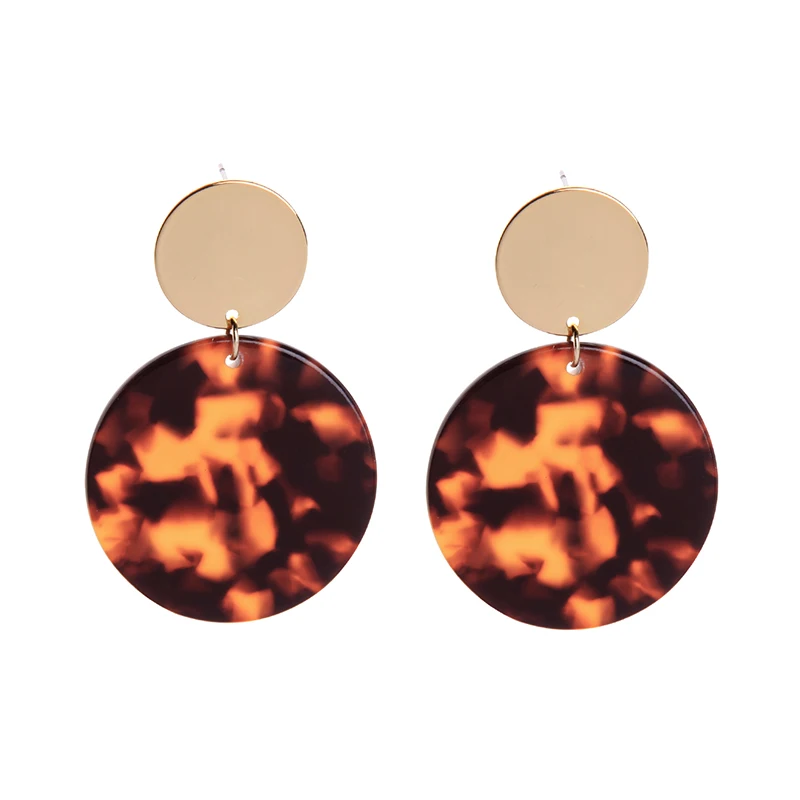 

ed01868d Trendy Handmade Charm Resin Big Round Circle Acrylic Earrings