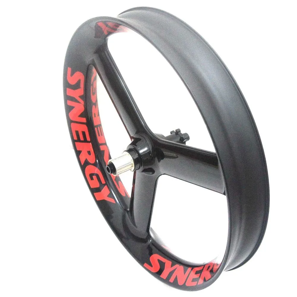 90mm*40mm Carbon Fatbike Wheel Synergy Red 26er 3 Spoke Bicycle Wheels