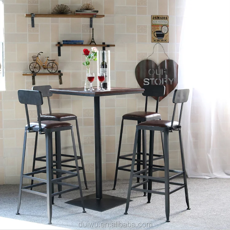 Customised Industrial Style Bar Table And Bar Chair Buy Bar High Table And Chair,Tall Bar