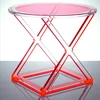 High Quality Red And Pink Acrylic Furniture Beside Table Perspex Coffee Table