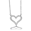 Top Fashion CZ 925 Silver Open Heart Jewelry Necklace