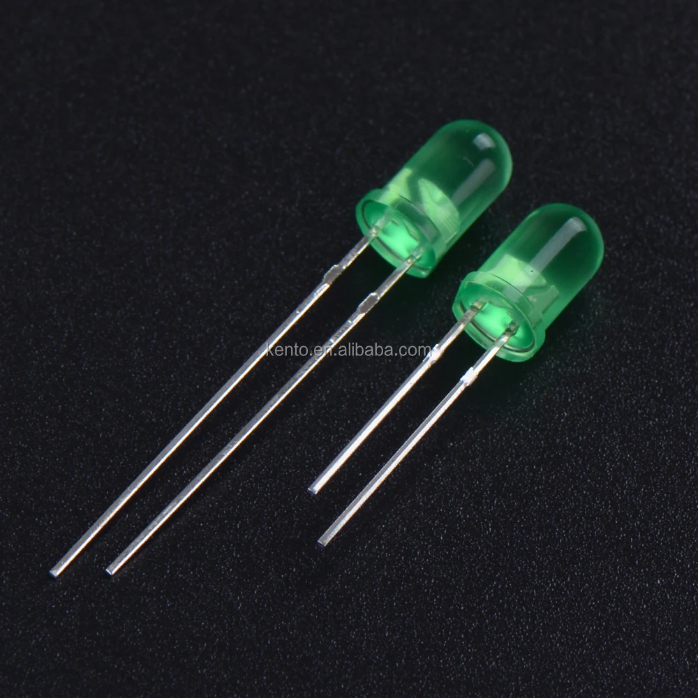 LED Green & Red T1 3/4 Diffused 4.8Mm Round Lamps with Holder 30 pcs