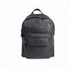 CE approval black genuine leather backpack for men