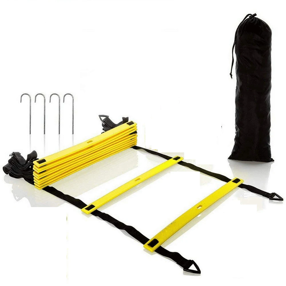 

ActEarlier Pro Agility Ladder 12rung Speed Ladder for Sports Training football soccer with carry bag cones steaks