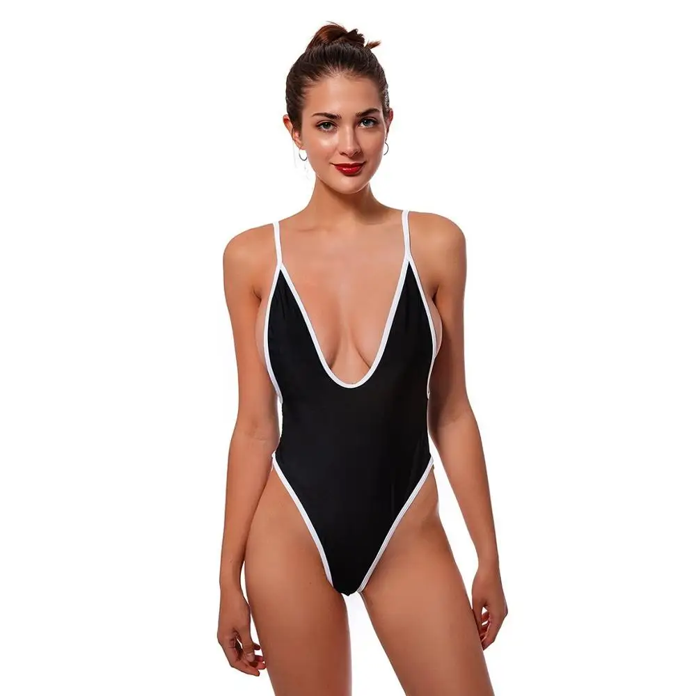 women's high cut one piece swimsuit