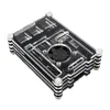 Enokay Sliced 9pcs Module rainbow Acrylic case for Raspberry Pi3 raspberry B cooling fan Protective Enclosure Raspberry Box
