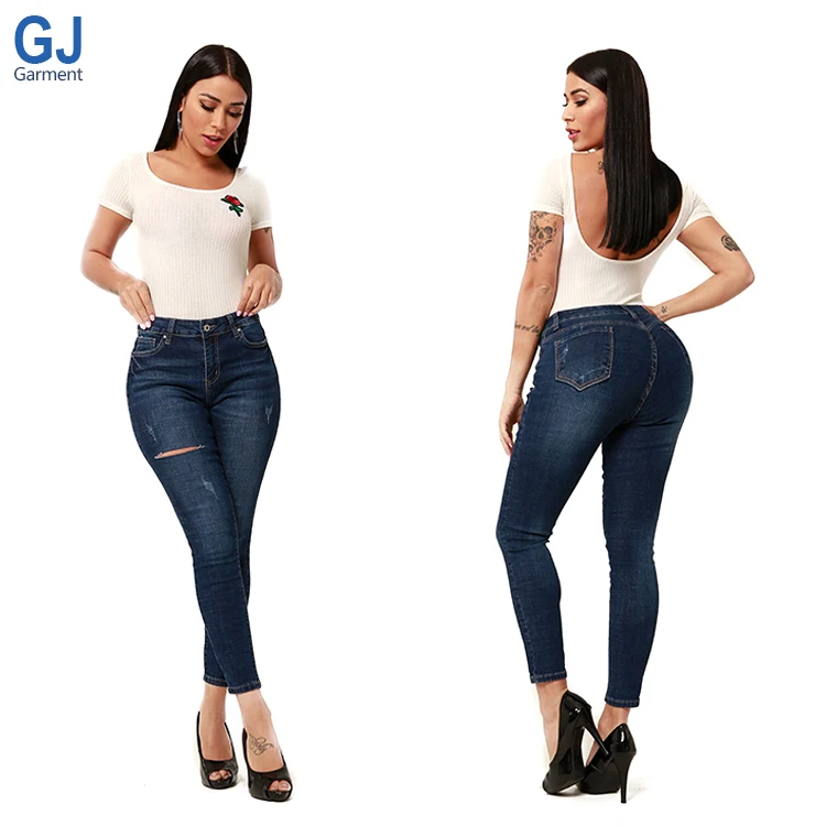 

Brasileos Calcas Colombianos Push Up Pantalones Mujer D Femenina Bulk Wholesale Skinny Slim Butt Lift Denim Women Jeans Pants, Blue
