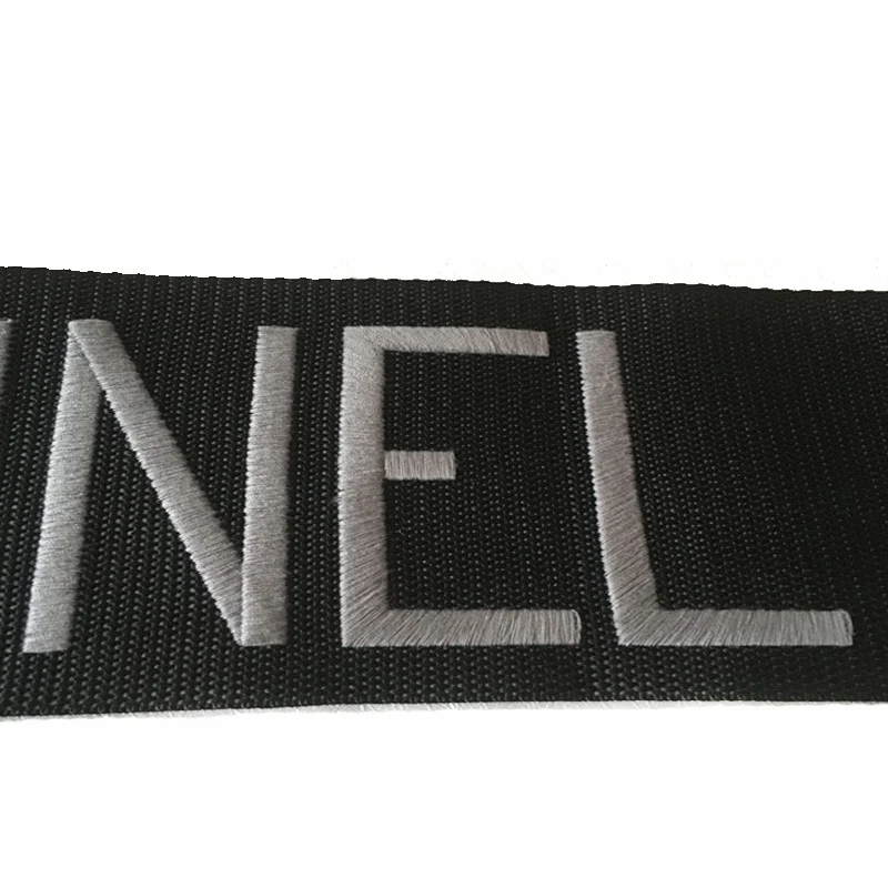 

polyester nylon cotton custom embroidered ribbon webbing for shoes clothing garment, Pantone colors card;custom