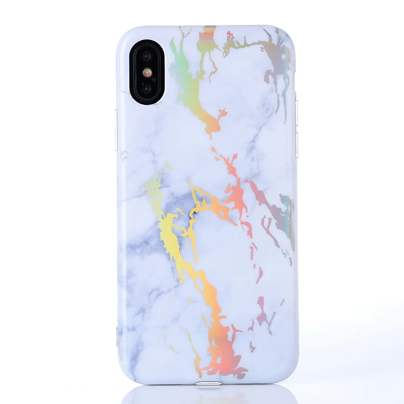 

Hot selling Gold Laser Marble Phone Case for iPhone X TPU Case Cover