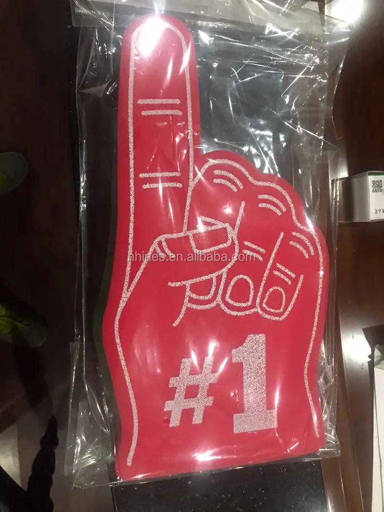 Professional Big Eva/sponge Foam Cheering Foam Hand Custom Logo Foam Finger Buy Cheering Foam