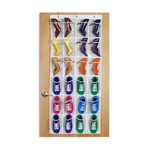 Image of Hot Hanging Storage Bags 24 Pockets Over Door Wall Hanger Shoes Bag Rack Home Organizer Tidy Storage Box Hanging Organizer
