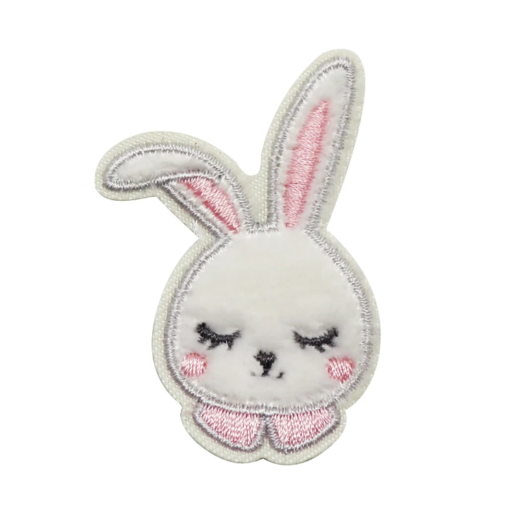 

Custom decorative cute rabbit pattern embroidery applique patch for kids clothes