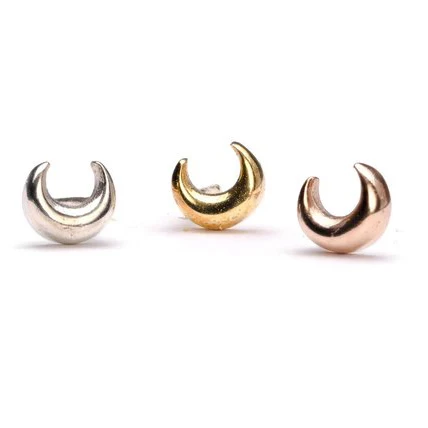 

delicate 18k gold moon earrings 925 sterling silver moon stud earrings