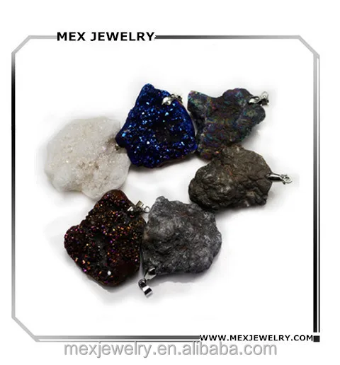 2015 latest fashion wholesale black irregular amethyst druzy