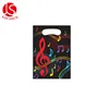 Creative Converting 8 Count Dancing Music Notes Plastic Loot Bags, Multicolor