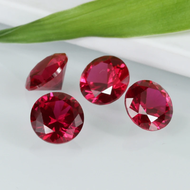 

Quality guaranteed 5# Round brilliant cut Synthetic ruby stone price wholesale