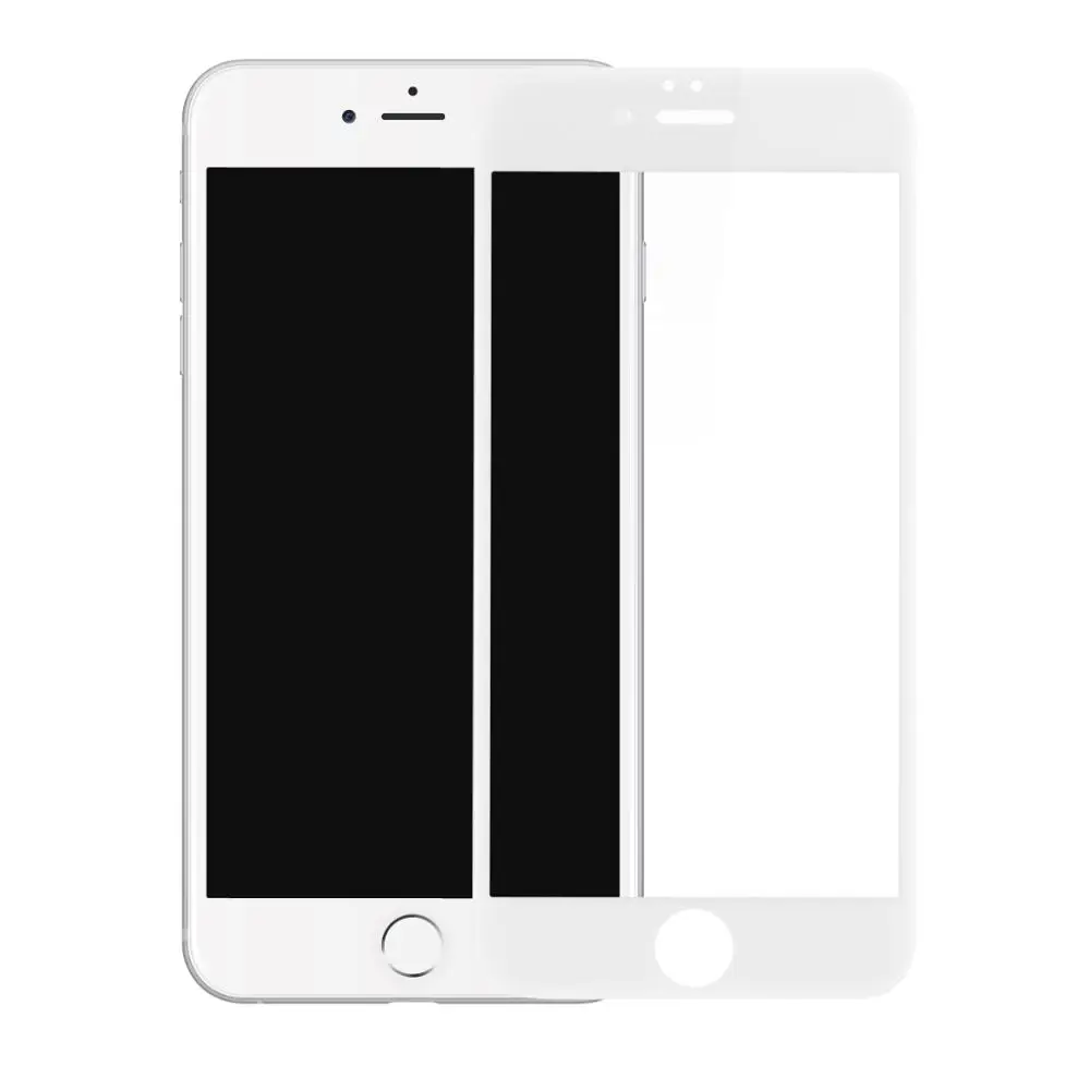 

ZICAS 0.3mm Thin Full Coverage Protective Glass for iphone Screen Protector 3D Surface Tempered Glass for iphone 6plus/6s plus, Black;white