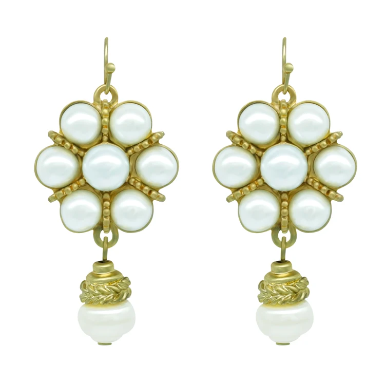 Trendy Women Pearl Cercle Statement Geometric Drop Dangle Boucles d/'oreilles Party Jewelry