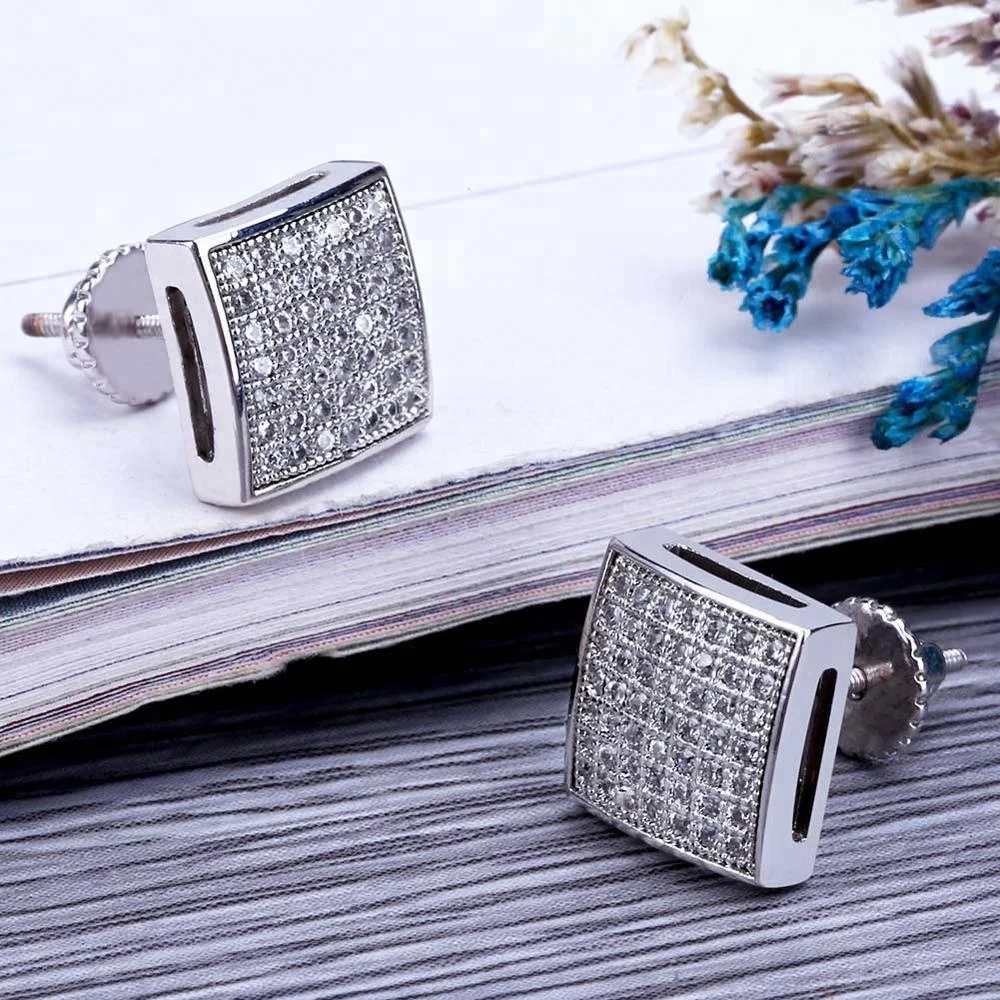 

HipHop Micro Encrusted Zircon Earring Men's Jewelry Earrings