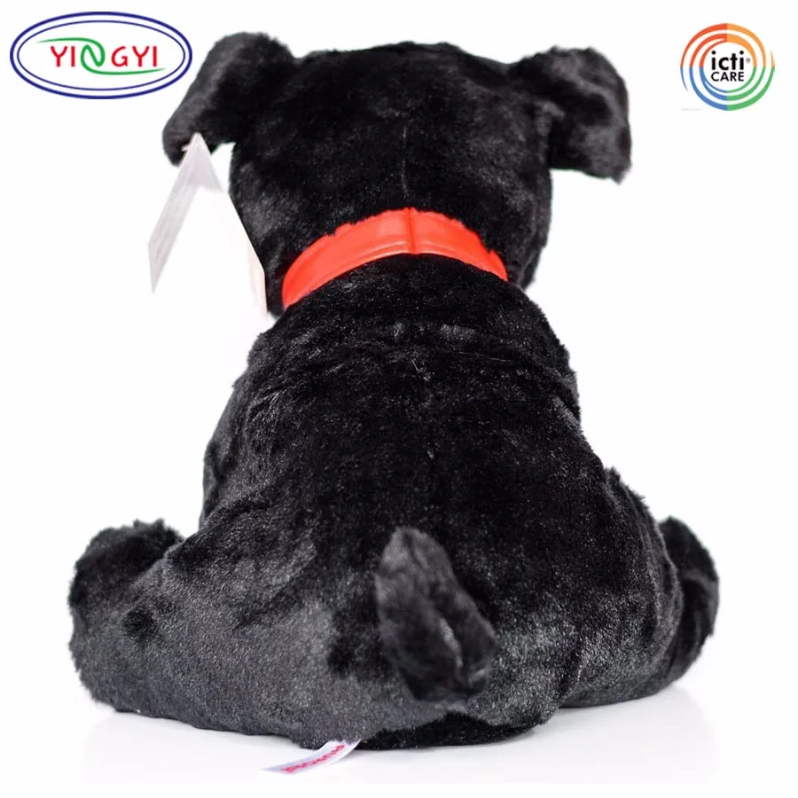 soft toy black dog