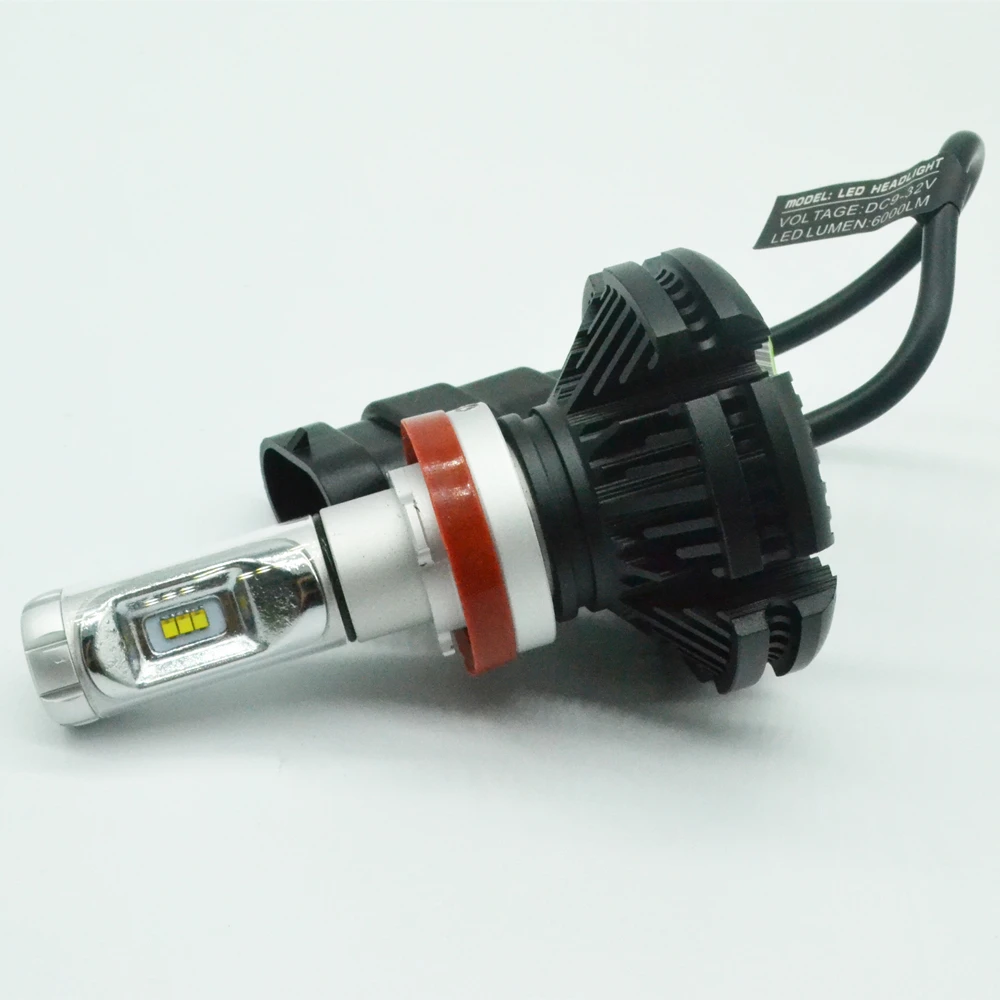 360 Degree Adjustable X3 H11 Car Auto Led Headlight Bulb 50w 6000lm