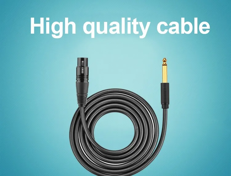 High Quality Xlr 3 Pin To 1/4" Mono Microphone Audio Cable Buy 6.35mm