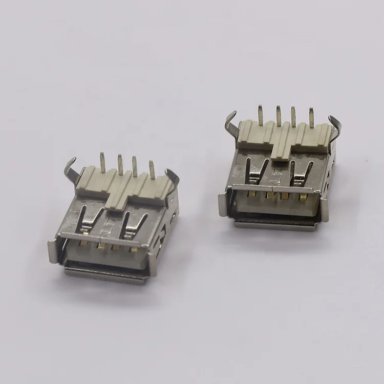 Customized 90 Degree Crimping Bend Legs Standard Vertical 4 Pin Usb