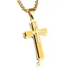 China Supplier Color Plated Stainless Steel Necklace Cross Charm Pendant